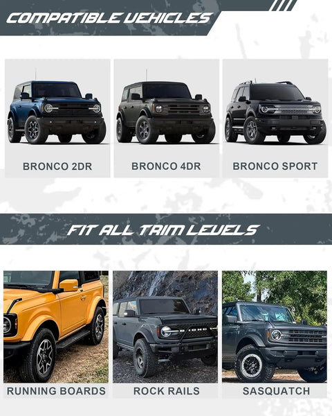 Ford Bronco Mud Flaps - No Punching, Front And Rear Cote DIvoire