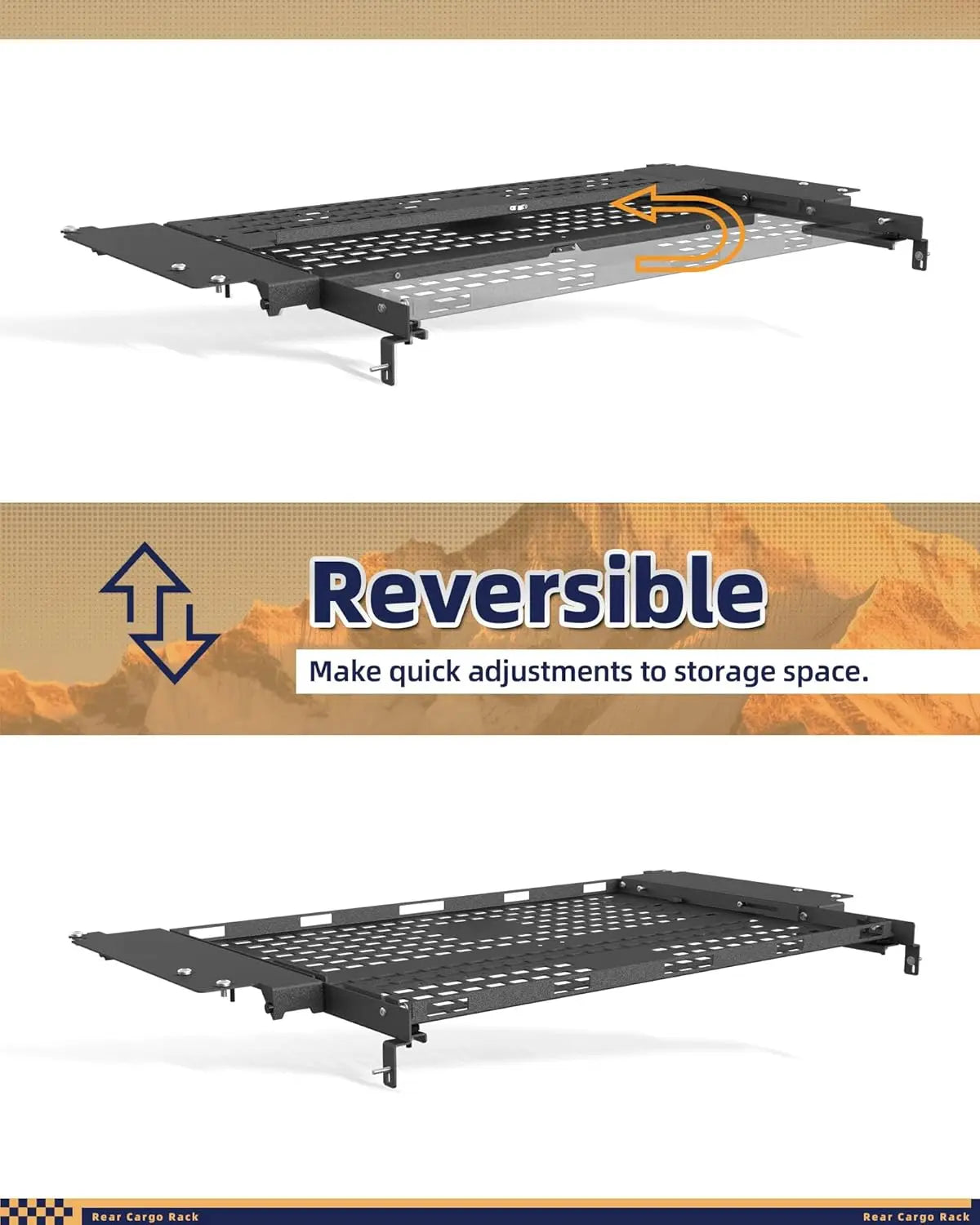 Foldable Cargo Basket Rack for 4 Door Hardtops - BROADDICT