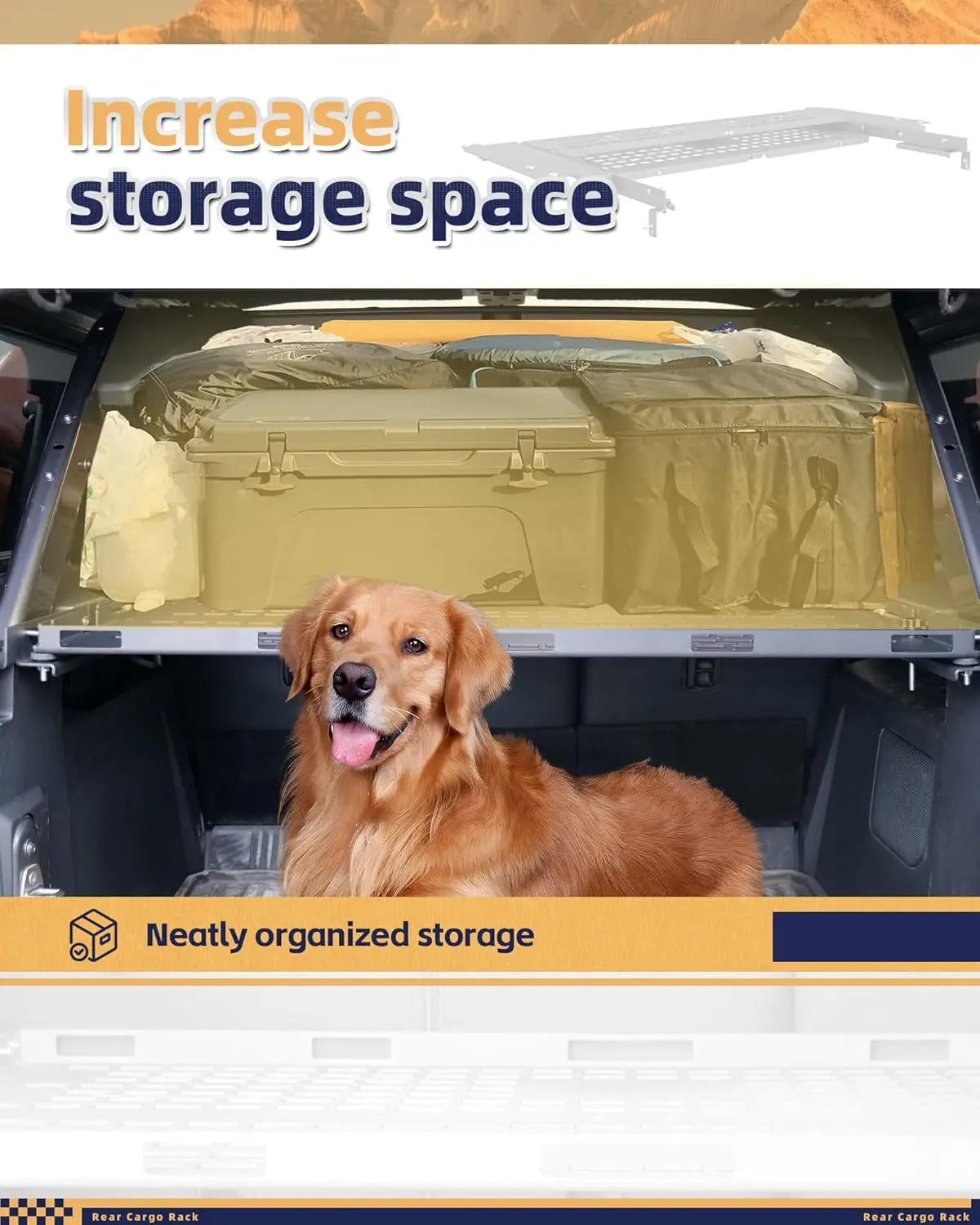 Foldable Cargo Basket Rack for 4 Door Hardtops - BROADDICT