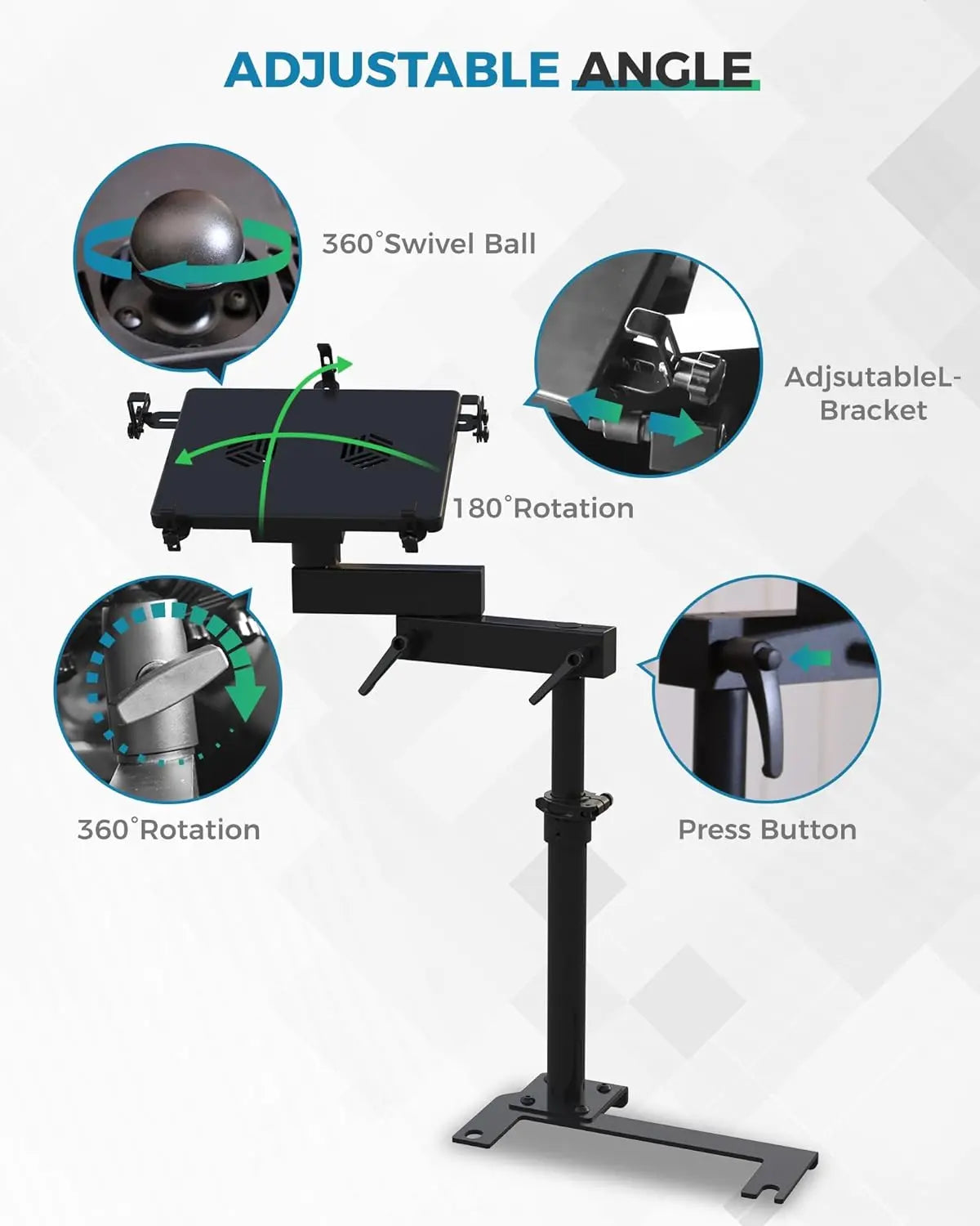 Passenger Seat Laptop Mount - BROADDICT