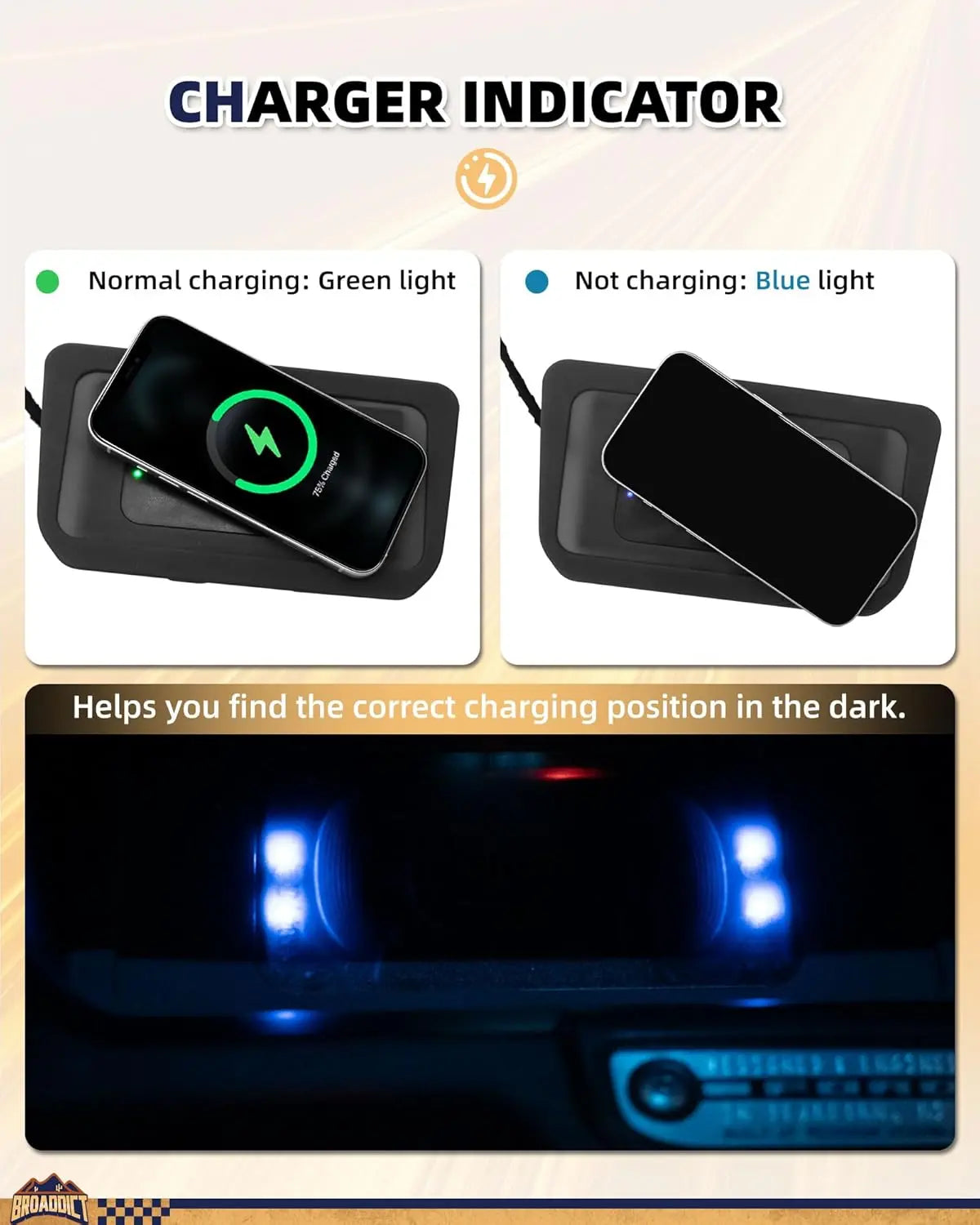 Console Wireless Charging Pad 20W - BROADDICT