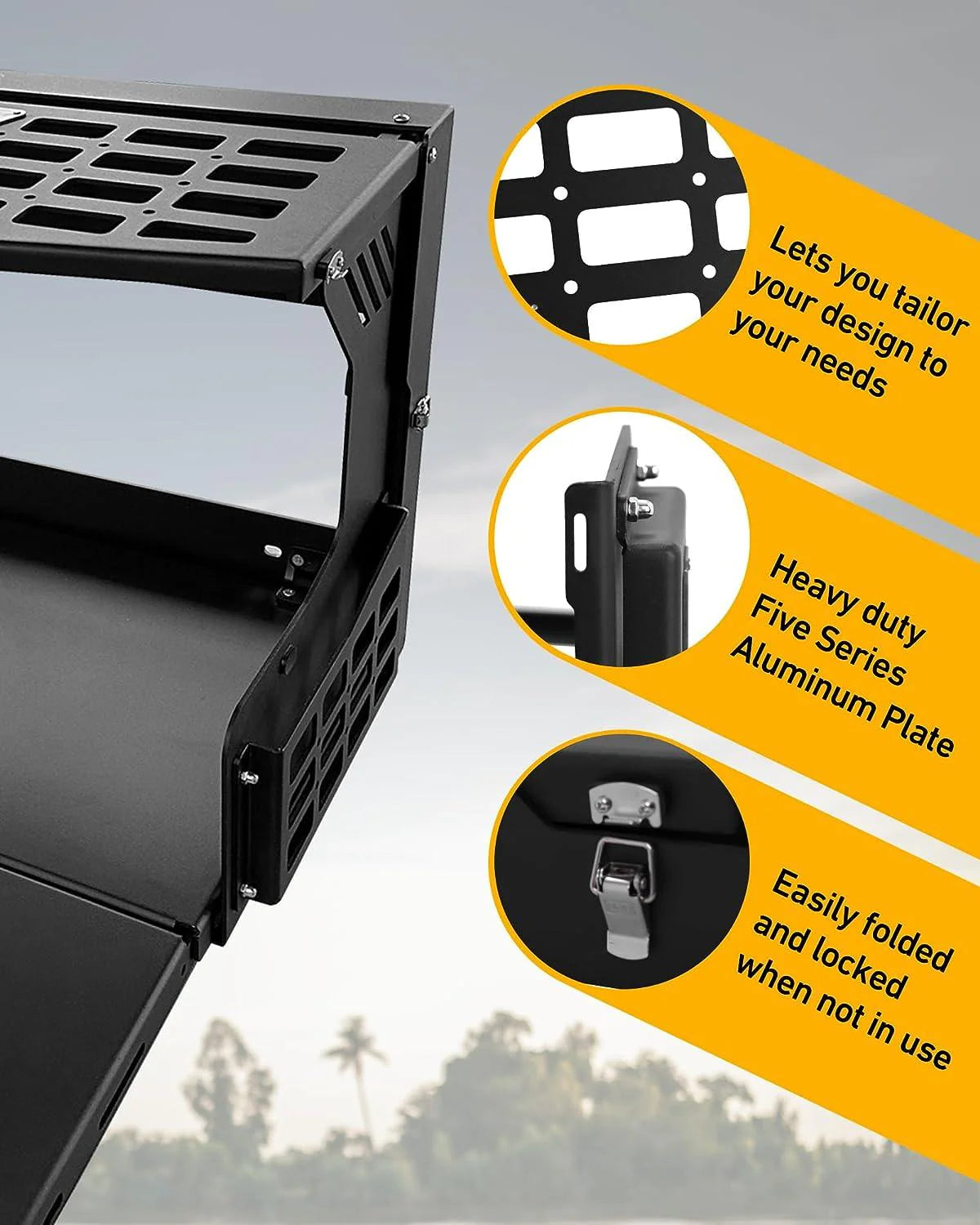 Rear Door Tailgate Table and Molle Panel - BROADDICT