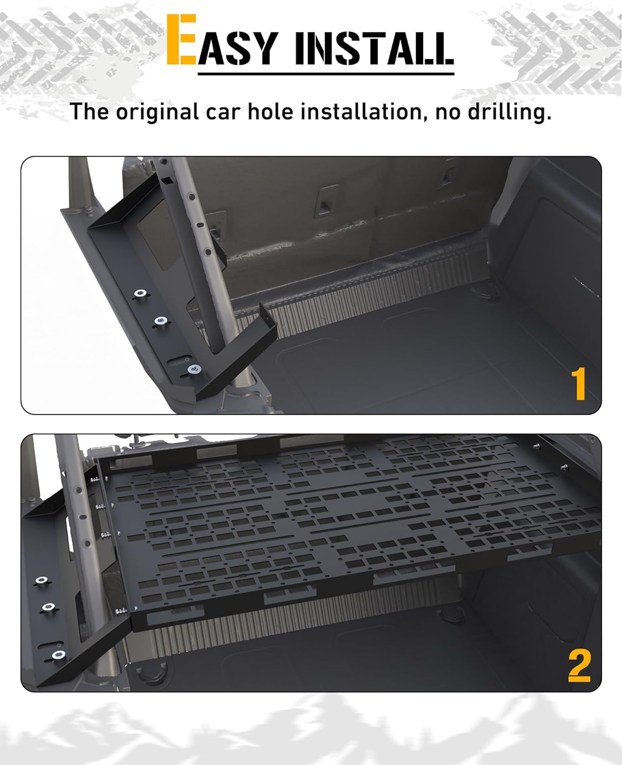 4 Door Interior Rear Cargo Basket Rack - BROADDICT