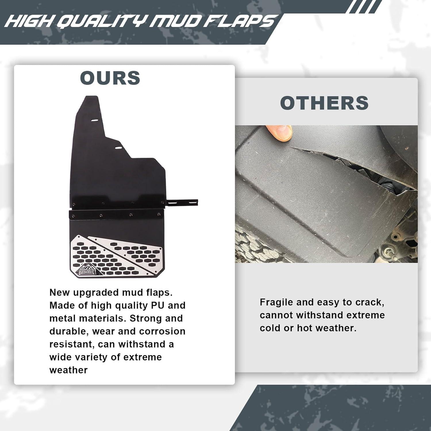 2X Rear Mud Flaps Splash Guards - BROADDICT