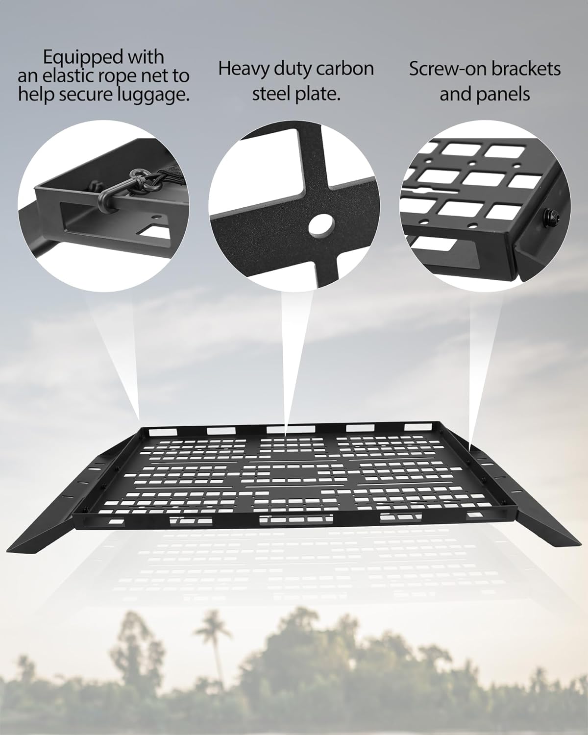 4 Door Interior Rear Cargo Basket Rack - BROADDICT