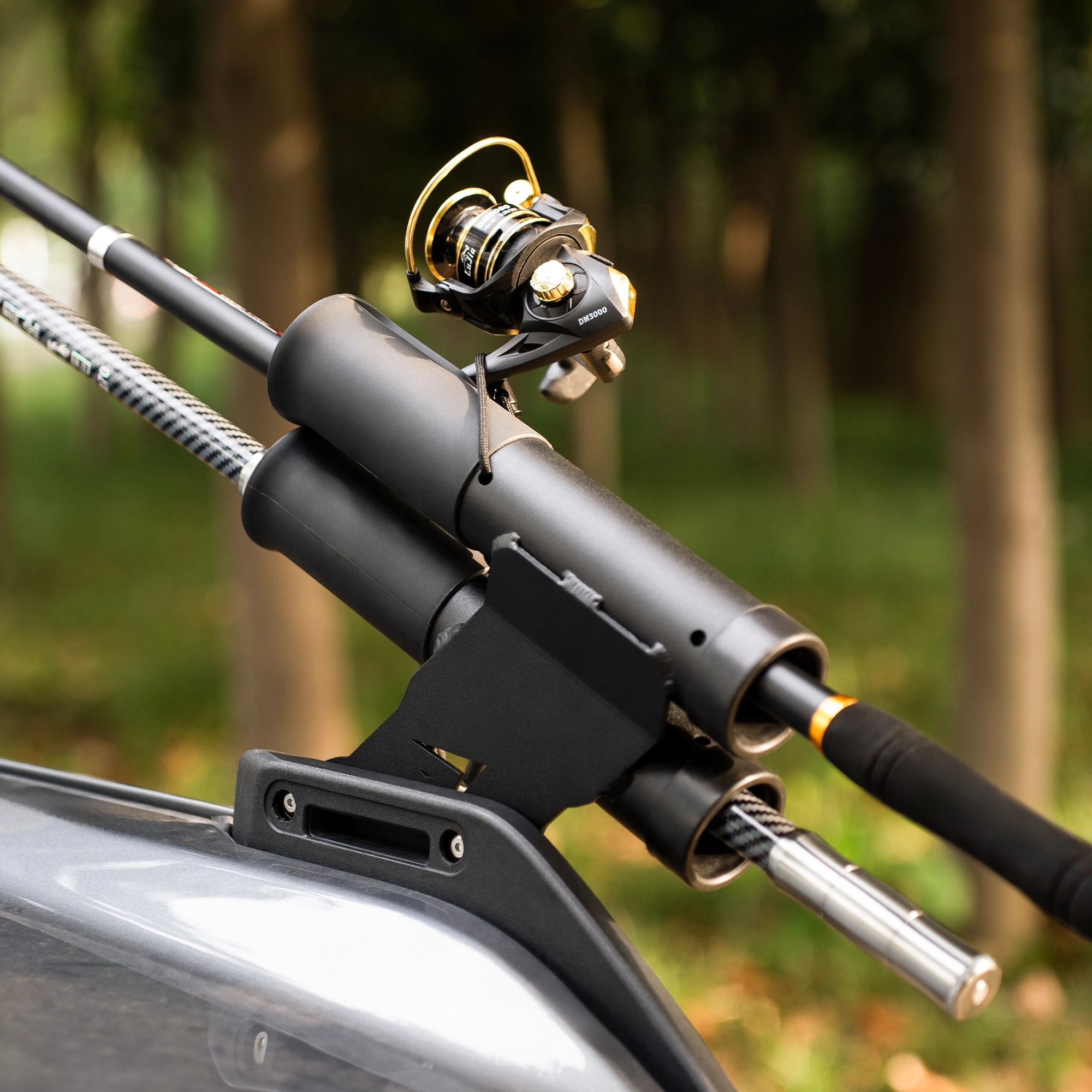 Off-Road Fishing Rod Holder, Double Rod Kit with 4 Holders fit for 2021+ Ford Bronco 2/4 Door-8