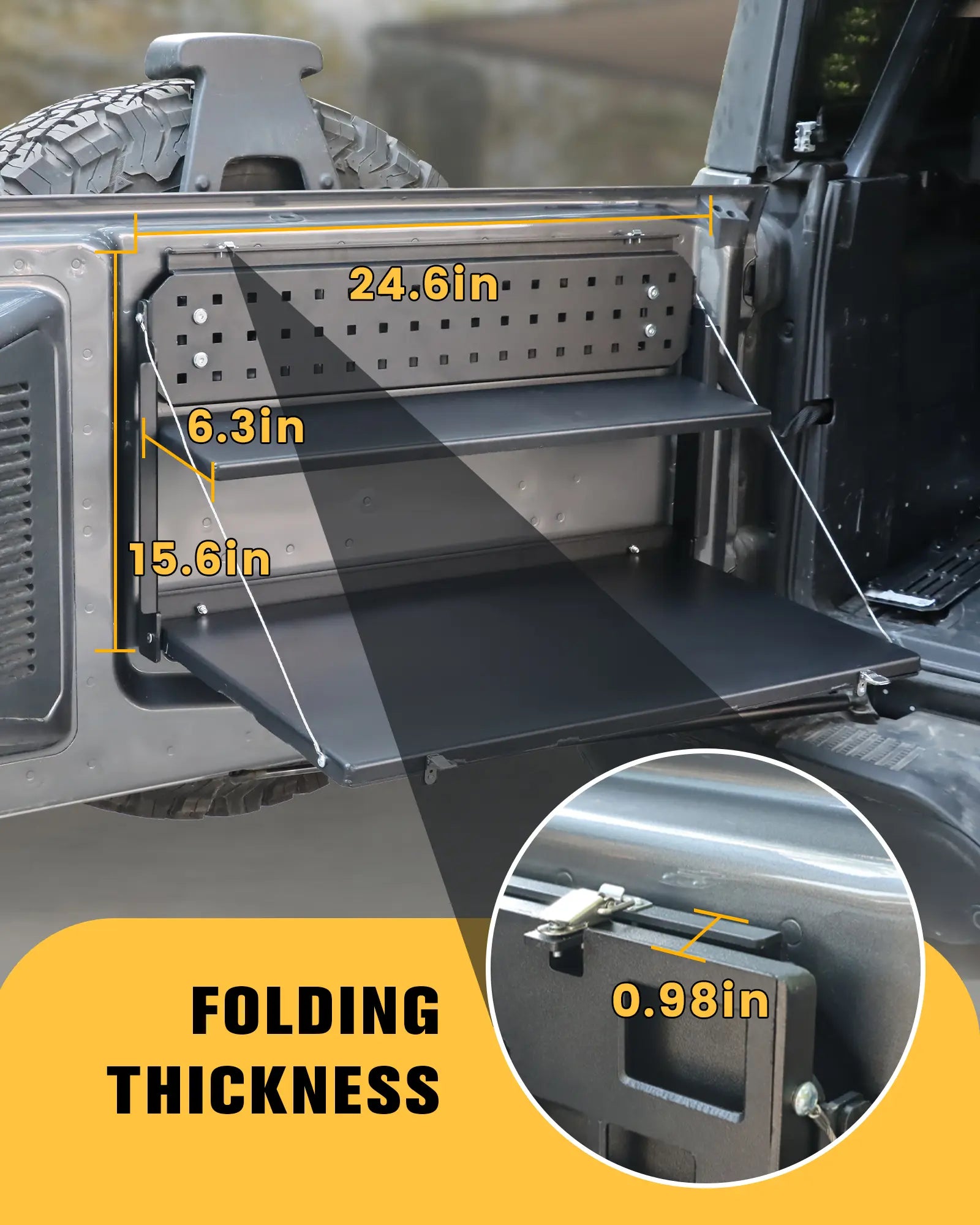 Rear Door Tailgate Table and Molle Panel - BROADDICT