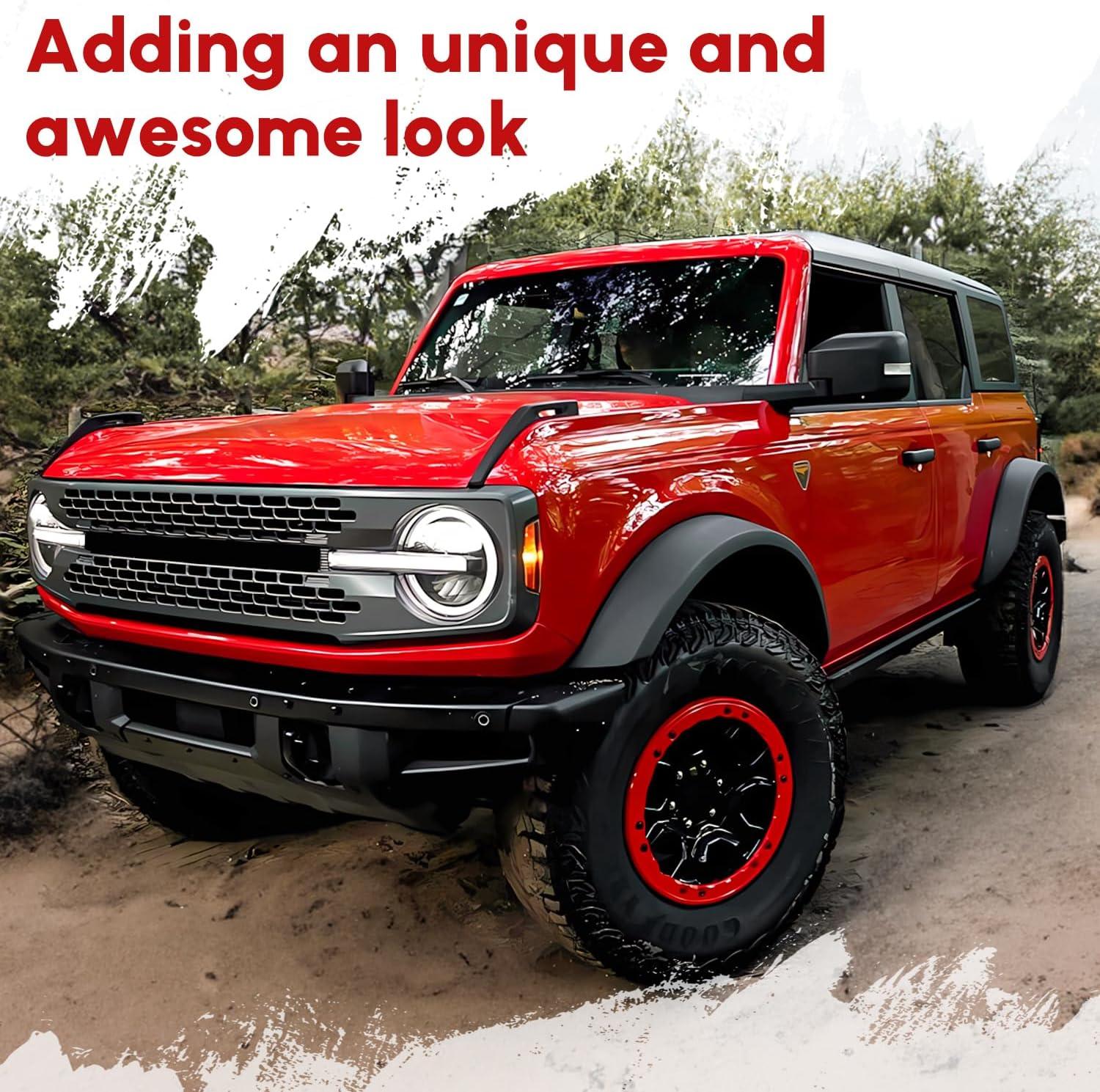 5X Bead Lock Trim Red Rings Kit - BROADDICT