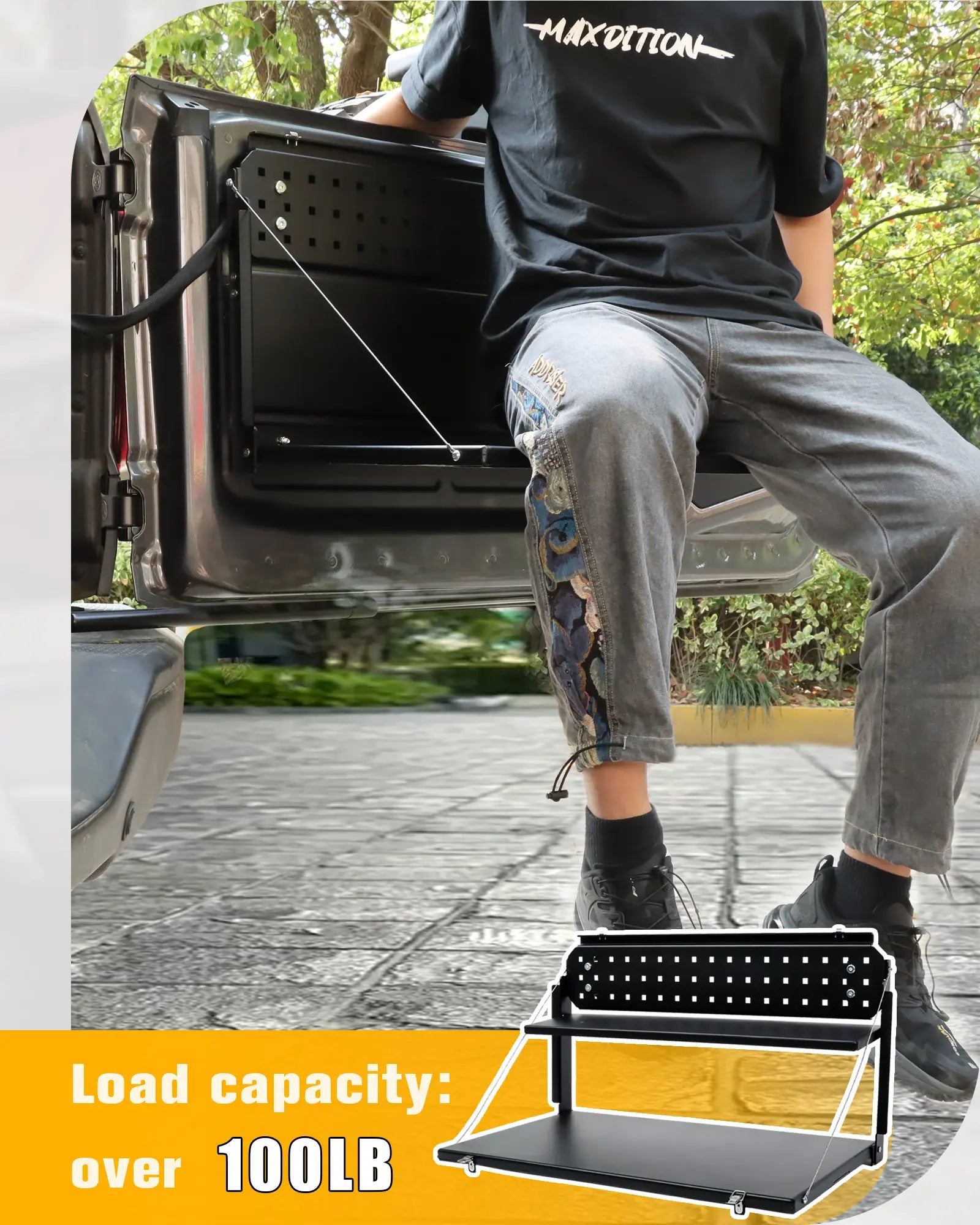 Rear Door Tailgate Table and Molle Panel - BROADDICT