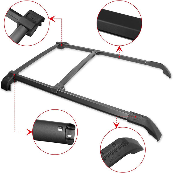 thumbnail image 2 of Roof Rack Cross Bars Compatible With Ford Bronco Sport Off-Road Version Badlands 2021-2025, Outer-Banks 2022-2025, First Edition 2021, 265LBS Cargo Bar Rooftop Heavy Duty Aluminum Crossbars 2 of 13