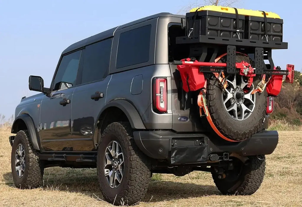 Off-Road Game-Changer: Spare Tire Cargo Basket for Ford Bronco & Jeep Wrangler