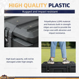 MGS 141 Quart Waterproof Cargo Case with Outside Molle Panel & Lay-Flat Built-In Molle Panel Tabletop Travel Assist Tires - BROADDICT