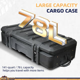 MGS 141 Quart Waterproof Cargo Case with Outside Molle Panel & Lay-Flat Built-In Molle Panel Tabletop Travel Assist Tires - BROADDICT