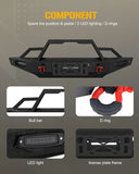 HD Front Bumper W/Led Lights for 2021-2025 Ford Bronco 2/4-Door - BROADDICT