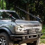 Off-Road Fishing Rod Holder, Double Rod Kit with 4 Holders fit for 2021+ Ford Bronco 2/4 Door-6
