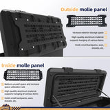 MGS 141 Quart Waterproof Cargo Case with Outside & Inside Molle Panel Travel Assist Tires - BROADDICT