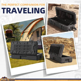 MGS 141 Quart Waterproof Cargo Case with Outside & Inside Molle Panel Travel Assist Tires - BROADDICT