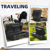 MGS 141 Quart Waterproof Cargo Case with Outside Molle Panel & Lay-Flat Built-In Molle Panel Tabletop Travel Assist Tires - BROADDICT