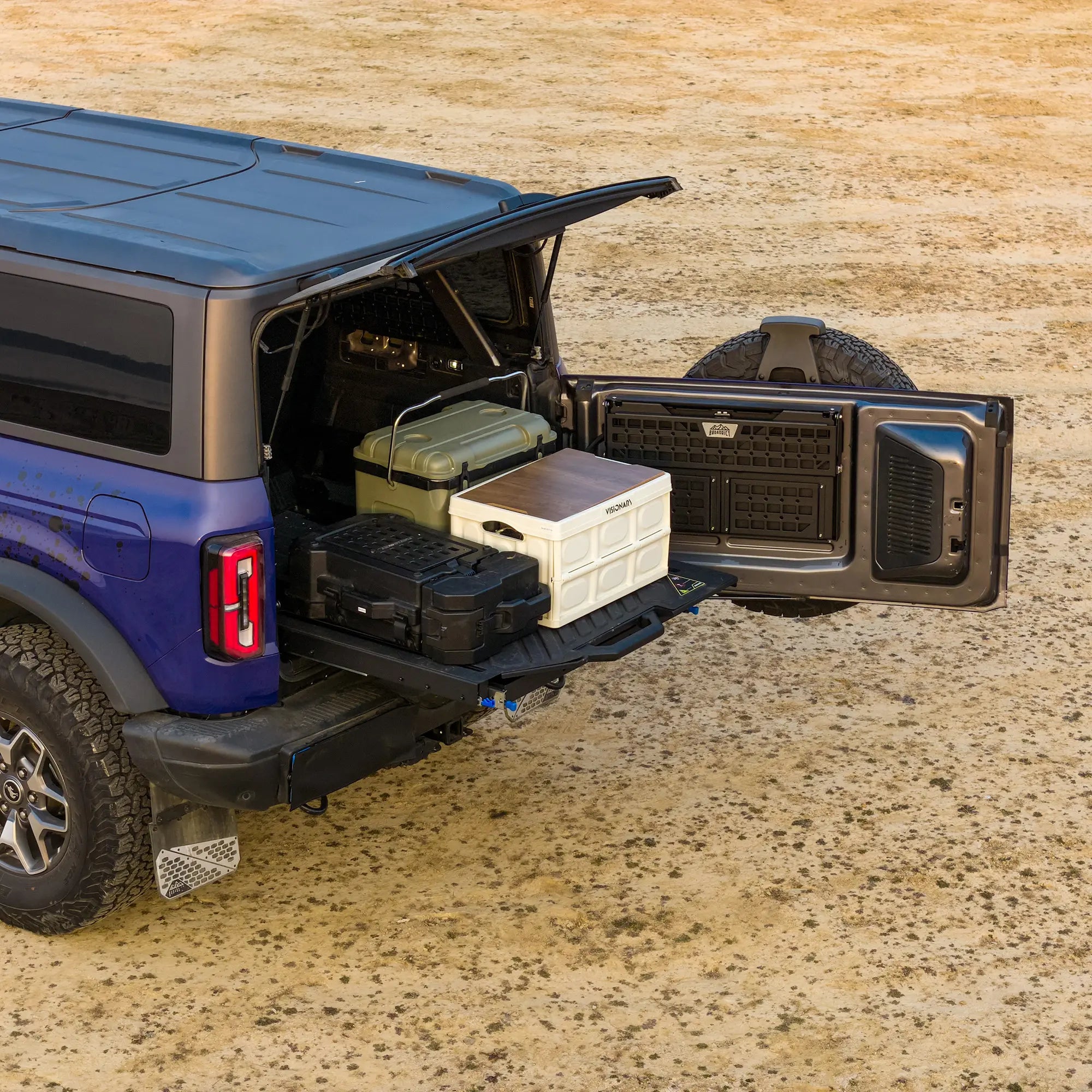 Tailgate Storage Rack Broaddict Slide Out Tailgate Fit for Ford Bronco 2021-2025 4-Door ...