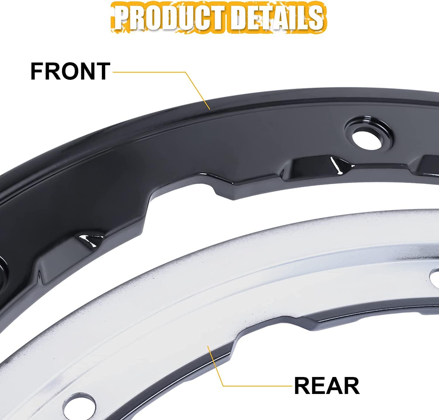 5Pcs Bead Lock Wheel Trim Rings Kit For Ford Bronco Sasquatch 2021-2025 Black 5Pcs Bead Lock Wheel Trim Rings Kit For Ford Bronco Sasquatch 2021-2025 Black